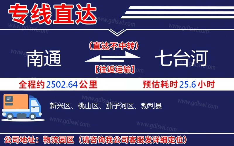 南通到七臺(tái)河物流公司